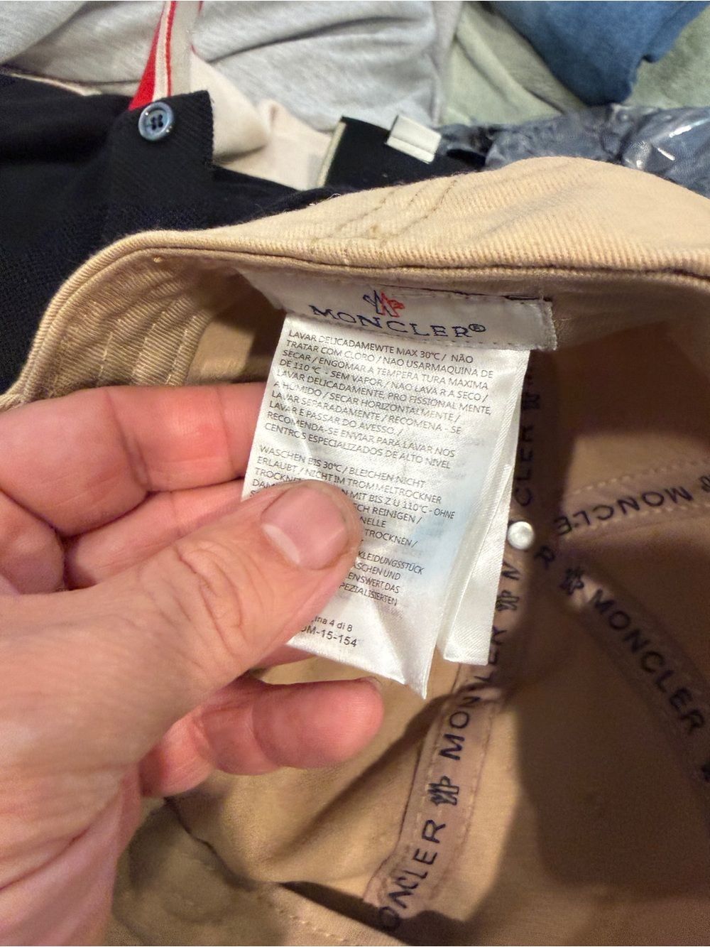 Moncler Tan Embroidered Logo Baseball Cap - Picture 7 of 9